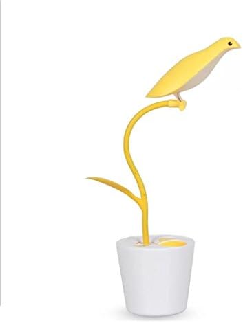 Led Touch Desk Lamp ,Greensha Mini Night Light Table Desk Bedside Lamp Dimmable Rechargeable Battery with Pen Holder Good Gift for Student (Yellow)