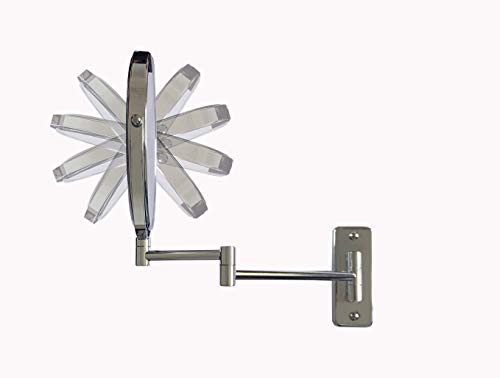 Lansi Makeup Mirror 10X Magnifying Wall Mount Double-Sided Vanity Decoration, Round, 8 Inch, Chrome Finished