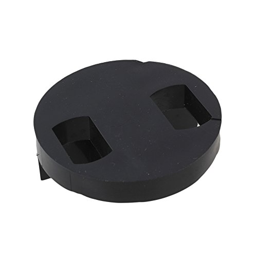 Mxfans 5PCS Rubber Double Holes Round Style Bass Mute for String Double Bass Black