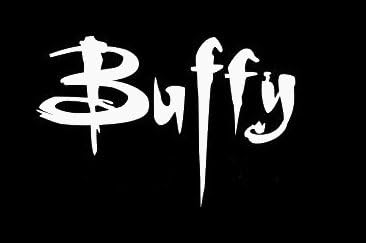 Buffy White Decal Vinyl Sticker|Cars Trucks Walls Laptop| White |5.5 x 3.5 in|LLI570