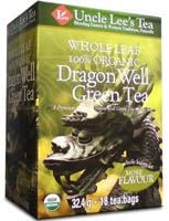 Organic Whole Leaf Dragon Well Green Tea, 18 Bags by Uncle Lees Teas (Pack of 2)