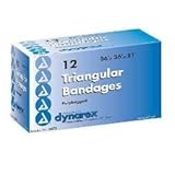 Dynarex Triangular Bandages, Poly-Bagged with 2 Safety Pins, 12/bx