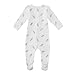 Owlivia Organic Cotton Baby Pajamas, Boys Girls Zip Front Sleep 'N Play, Footed Sleeper, Long Sleeve(6-12 Months, Feather)