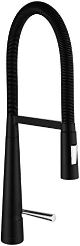 AguaStella AS05MB Pull Down Kitchen Sink Faucet with Spring Single Handle Matte Black Faucet