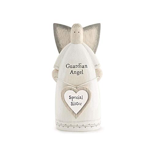 East Of India Special Sister Guardian Angel Wooden Sentimental Ornament Keepsake Gift Idea