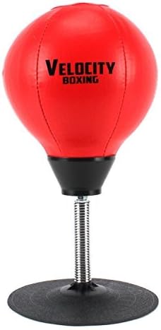 Velocity Boxing Stress Reliever Desktop Speed Punching Ball w/ Pump, Needle, Heavy Duty Suction Cup &amp; Spring by Velocity Boxing
