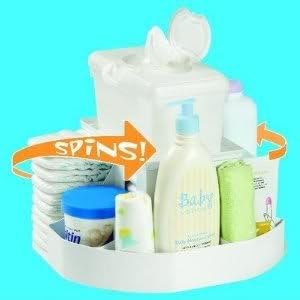 Baby / Child Dexbaby The Spin Changing Station,Spinning Feature Allows All Items Accessible By One Hand-White Infant