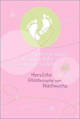 Glückwunschkarte Geburt Mädchen Ein Bisschen Mama Amazon