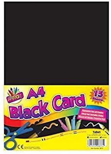 ART BOX Artbox Activity Card Black Pack of 15 A4 Sheets