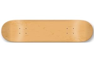 MOOSE SKATEBOARDS Moose Blank Skateboard Deck - Premium 7-Ply Maple Construction - Natural Wood - Choose from 10 Sizes - Includes 1 Board