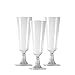 Party Essentials Disposable Two-Piece Plastic Toasting Glasses for Mimosa, Wine, Champagne, Soda, Sparkling Drinks, 20-Count, Clear