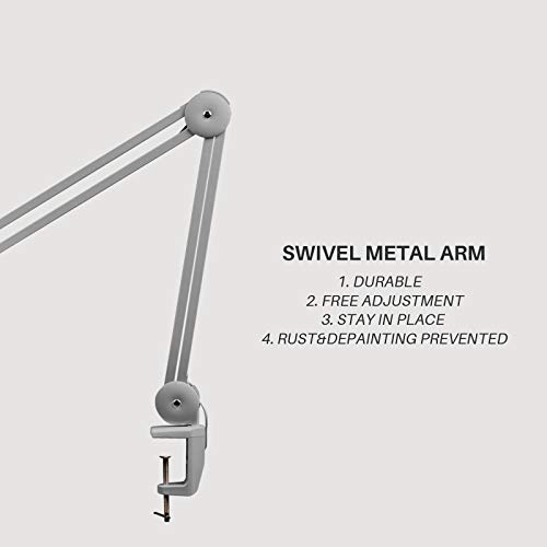 bemelux LED Desk Lamp with Clamp, Dimming Task Lamp for Reading Desktop