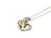 KATGI Fashion Austrian Crystals Heart Shape Pendant Necklace (Medium Yellow)