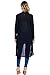 Modern Kiwi Solid Essential Long Cascading Cardigan (S-3X) (2X, Black)