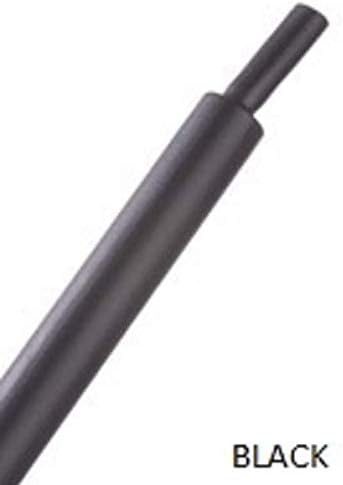 Kable Kontrol Heat Shrink Tubing - 2:1 Shrink Ratio - 1/8” Inch Diameter - 50 Feet Long - Black | Polyolefin Heat Shrinkable Tubing | Single Wall | Electrical Insulation Tube - 600v