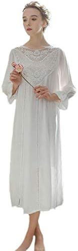 Slmjmy ネグリジェ ルームワンピース パジャマ 綿 ルームウェア ロング お寝巻き 長袖 ロング丈 春