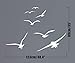Flying Birds Wall Decals, Vinyl Stickers for Dorm, Nursery, Office, Kids Room, Bedroom, Living Room - Modern Home Decor Y20 (White)