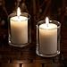 Paraffin-Free Votive Candles, Made from Vegan Palm Wax and Clean-Burning and All-Natural Votive White Candles, 15-Hour Burn Time (4 Unscented Small Candles)