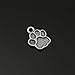 Julie Wang 100PCS Antiqued Silver Cat Paw Foot Prints Charms Pendants for Bracelet Jewelry Making DIY 15x11MM