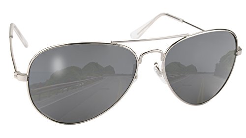 Pacific Coast Aviator Sunglasses (Silver Frame/Smoke Lens)