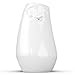 TASSEN Porcelain Tall Flower Vase, Laid-Back Face Edition, 9 inches, White (Single Vase)