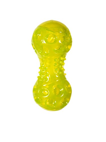 Chase 'n Chomp Durable TPR LED Light Up Fetch Dumbbell Dog Toy, Small