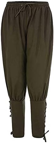 TeeNoke Men's Ankle Banded Pants Medieval Viking Navigator Trousers Renaissance Pants