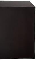 LinenTablecloth 4 ft. Rectangular Stretch Tablecloth Black