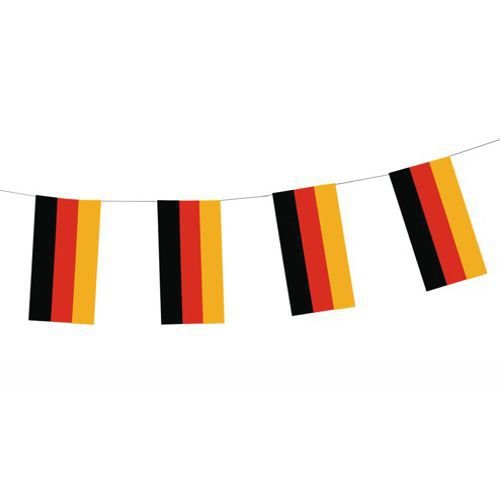 Papstar 10500, 1 flag chain, 4 meter, black - red - yellow, Germany, non flammable