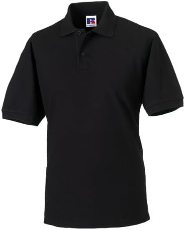 Russell hard polo black 4XL