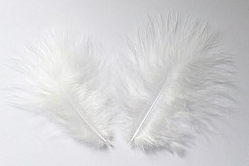 Mini Turkey Marabou Feathers - 1/4 lb White