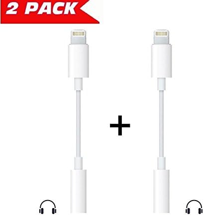 Aiison Lightning Adapter, Headphone Adapter to 3.5mm earbuds Jack Adapter Earphone for iPhone 7 and 7 Plus Lightning Connection Converter - Not Support IOS 10.3 [2 Pack]