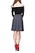 Simple Stretch A-line Flared Knee Length Skirt (M, Knee Charcoal)