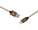 Lightning iPhone Braided Nylon [Heavy Duty] Cable 3 Pack 6 Feet USB Charging Cable Cord for iPhone for iPhone, iPad, iPod, Compatible with iOS10 (GOLD)