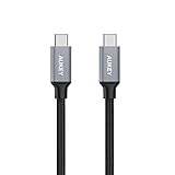 AUKEY USB C to USB C Cable, USB 2.0 Type C Charging Cable Braided Nylon (6.6ft/2m) for MacBook Pro, Nintendo Switch, Nexus 6P, Google Pixel and More