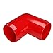 FORMUFIT 3/4” 90 Degree Elbow Furniture Grade PVC Fitting in Red, Made in USA, UV-Resistant, Impact-Proof, 1.050” Actual Socket Diameter (Pack of 8) - F03490E-RD-8