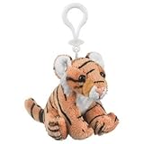 Plush Tiger Stuffed Animal Backpack Clip Toy Keychain WildLife