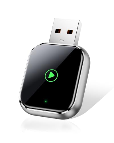 TKHIN Wireless CarPlay for Apple iPhone - Easy Plug Play CarPlay Dongle Convert Factory Wired CarPlay to Wireless Connection, Car Stereos Amplifiers