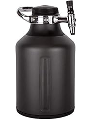 GrowlerWerks uKeg Go Carbonated Growler and Craft Beverage Dispenser for Beer, Soda, Cider, Kombucha and Cocktails, 128 oz, Tungsten