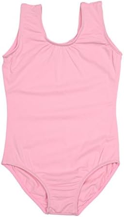 Lovelyprincess Pink Color Girls Classic Tank Gymnastics Leotard, Size For 10T Girls