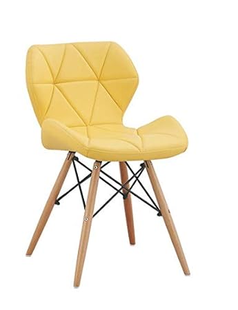 Finch Fox Faux Leather Dining Chair (Yellow)