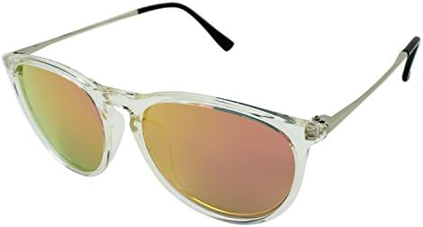 Zerkso Sunglasses For Women 58026 "Favour" Womens Aviator Polarized Transparent Frame Pink Lens