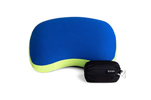 DUSK Camping, Backpacking Pillow - Inflatable, Soft, Lightweight, Comfortable, Compact Pillow w/Water-Resistant Portable Bag (2"x4")