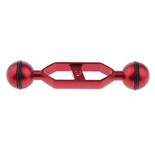 image for Prettyia 5-inch Aluminum Alloy Double Ball Arm for Connecting Strobe/V