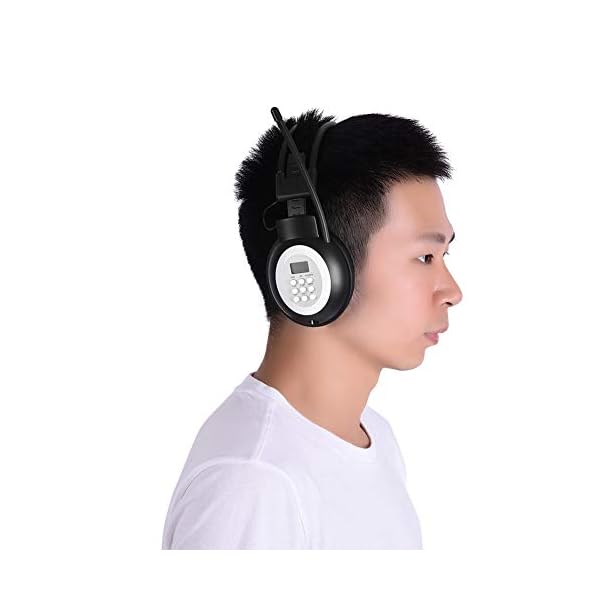Wireless-Headphone-Over-head-Stretchable-Noise-Cancelling-Earphones-Dual-Track-Convert-Stereo-Headphone-Foldable-HiFi-Headset-FM-Radio-with-LCD Tgoon wireless headphone, Over-head Noise Cancelling Headphones Strong and Sturdy Abs Better Sound Quality (Black)