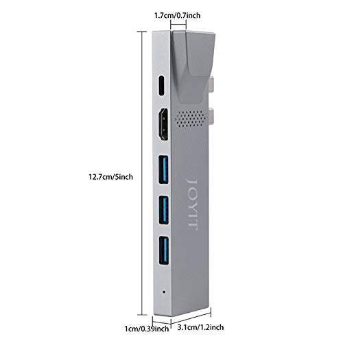 JOYIT USB C Hub, MacBook Pro Adapter with Gigabit Ethernet RJ45, 4K HDMI, Thunderbolt 3 Adapter, 3 USB 3.0, SD/TF Card Reader for MacBook Air 2018/2019 and MacBook Pro 2016/2017/2018/2019 13 15 inch