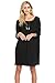 Mitto Shop Mittoshop Bamboo Fabric 3/4 Sleeve Knit Shift Dress