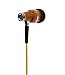 Symphonized NRG Premium Genuine Wood In-ear Noise-isolating Earbuds Headphones, Earphones with Microphone and Nylon Cable (Yellow)
