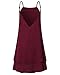 ZANZEA Womens Chiffon Dress Sexy Summer Beach Halter Short Dress Floral Print Casual Spaghetti Strap Mini SundressWine Red M