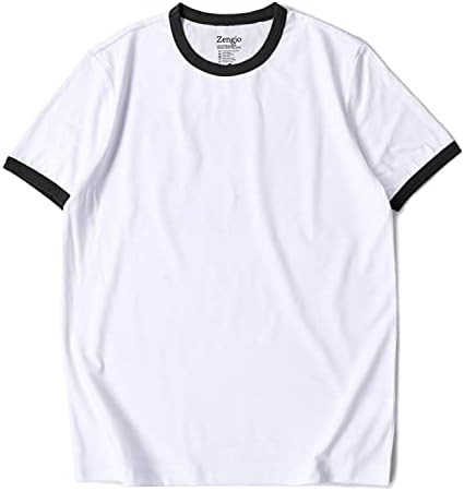 Fruit of the Loom Mens Ringer Short Sleeve T-Shirt (M) (White
